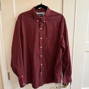 Dockers Men's Black and Red Checkered Shirt